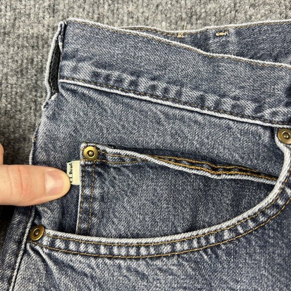 LL Bean Men Jeans Double L Classic Fit 34x31 Blue Cotton Denim - Picture 10 of 12